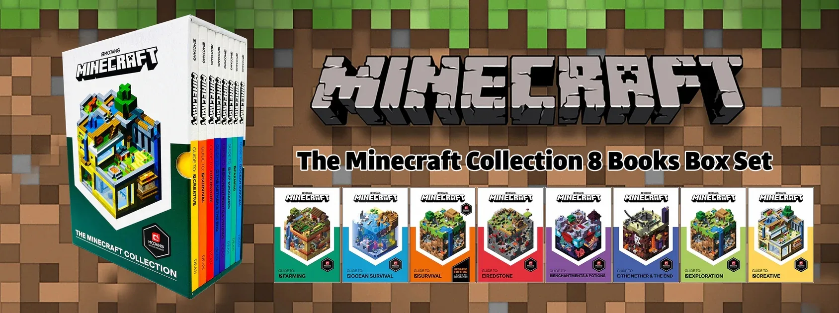 The Minecraft Collection 8 Books Box Set Banner